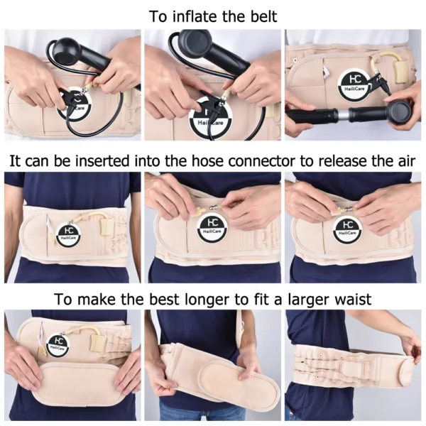 Heating Waist Massager Belts Vibration Inflatable Heated Pads Back Protector Waist Massage Relax Warmer - Image 23