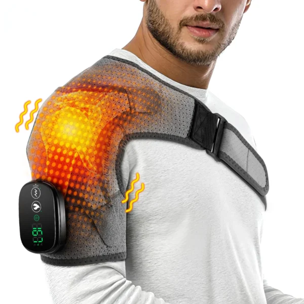 Vibration Shoulder Steamer Belt Heated Shoulder Warmer Massager Electric Fomentation Smart Massage Machine Temperature Adjust - Image 19