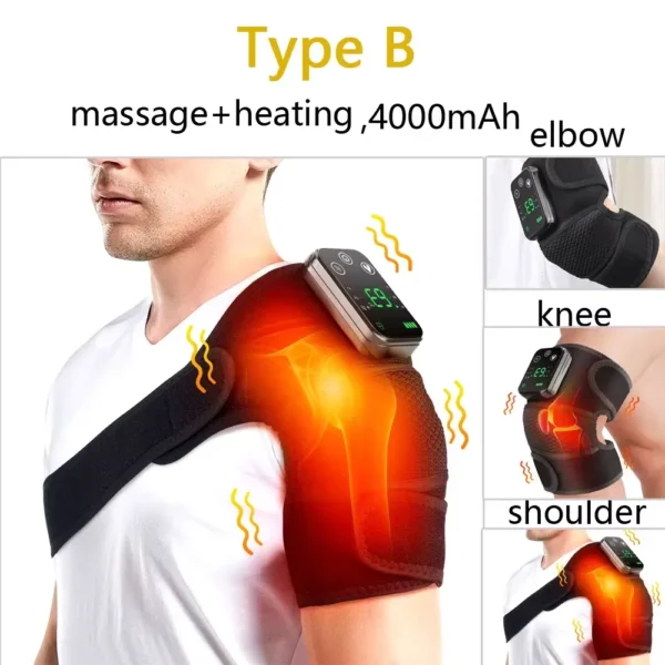 Vibration Shoulder Steamer Belt Heated Shoulder Warmer Massager Electric Fomentation Smart Massage Machine Temperature Adjust - Image 10