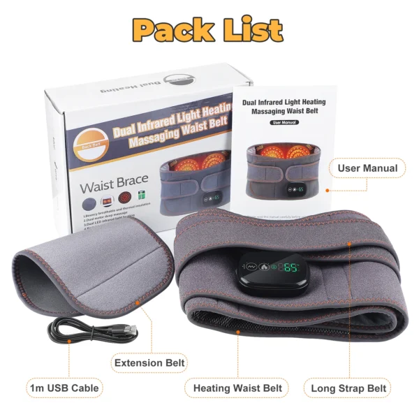 Heating Waist Massager Belts Vibration Inflatable Heated Pads Back Protector Waist Massage Relax Warmer - Image 20